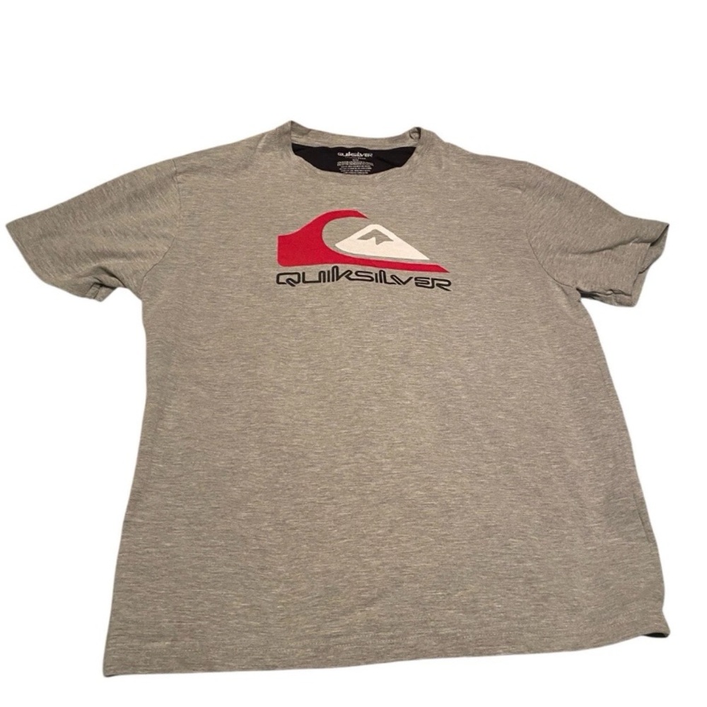 Quiksilver Mens Graphic Print Logo Grey